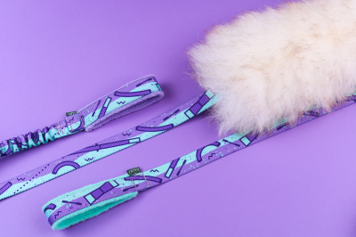 SZARPAKI Z OWCY z wzorem AGILITY FIOLET // wszystkie rozmiary